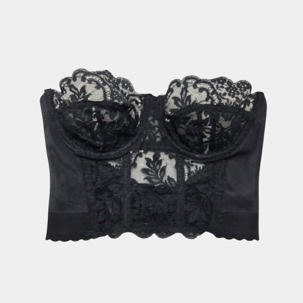 American Vintage Black Lace Corset Top